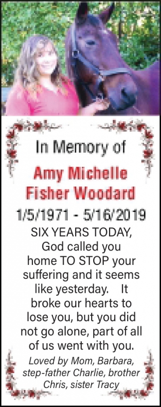 In Memory of Amy Michelle Fisher Woodard, Amy Michelle Fisher Woodard